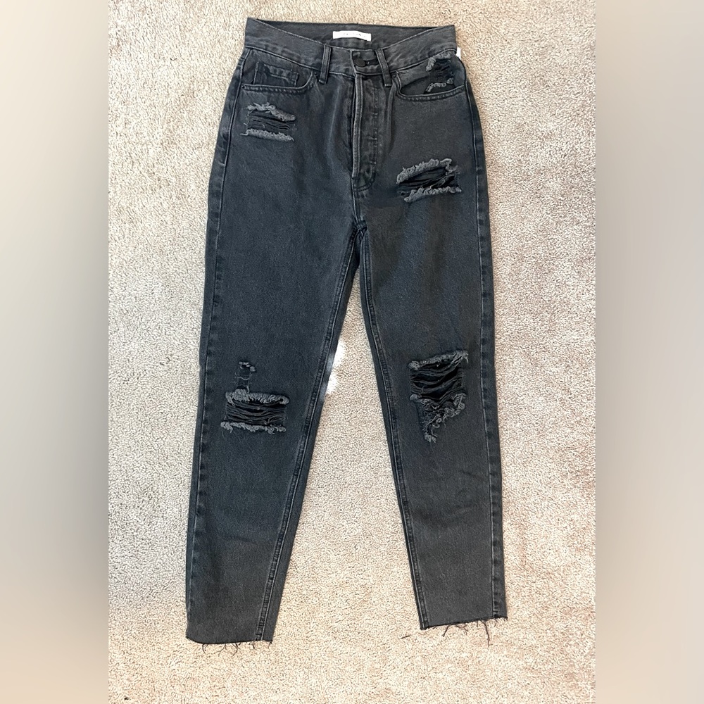 New Womens Pacsun Ultra High Rise Slim, Distressed Jeans Size 24